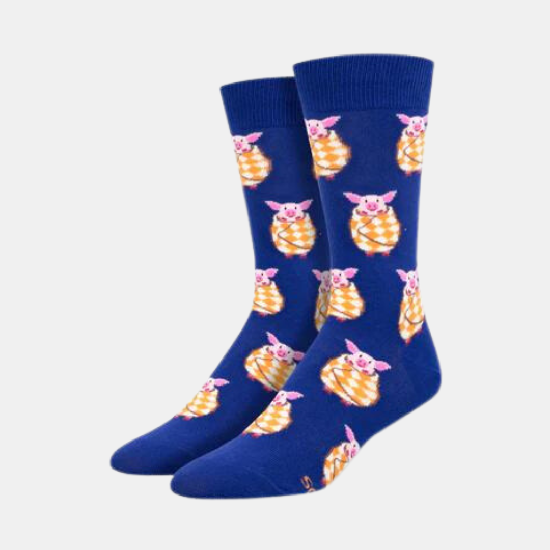 Socksmith | Men's Pigs in Blankets Socks - Navy | Shut the Front Door