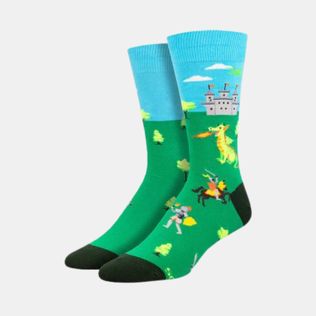 Socksmith | Men's Just Slay Socks - Green | Shut the Front Door