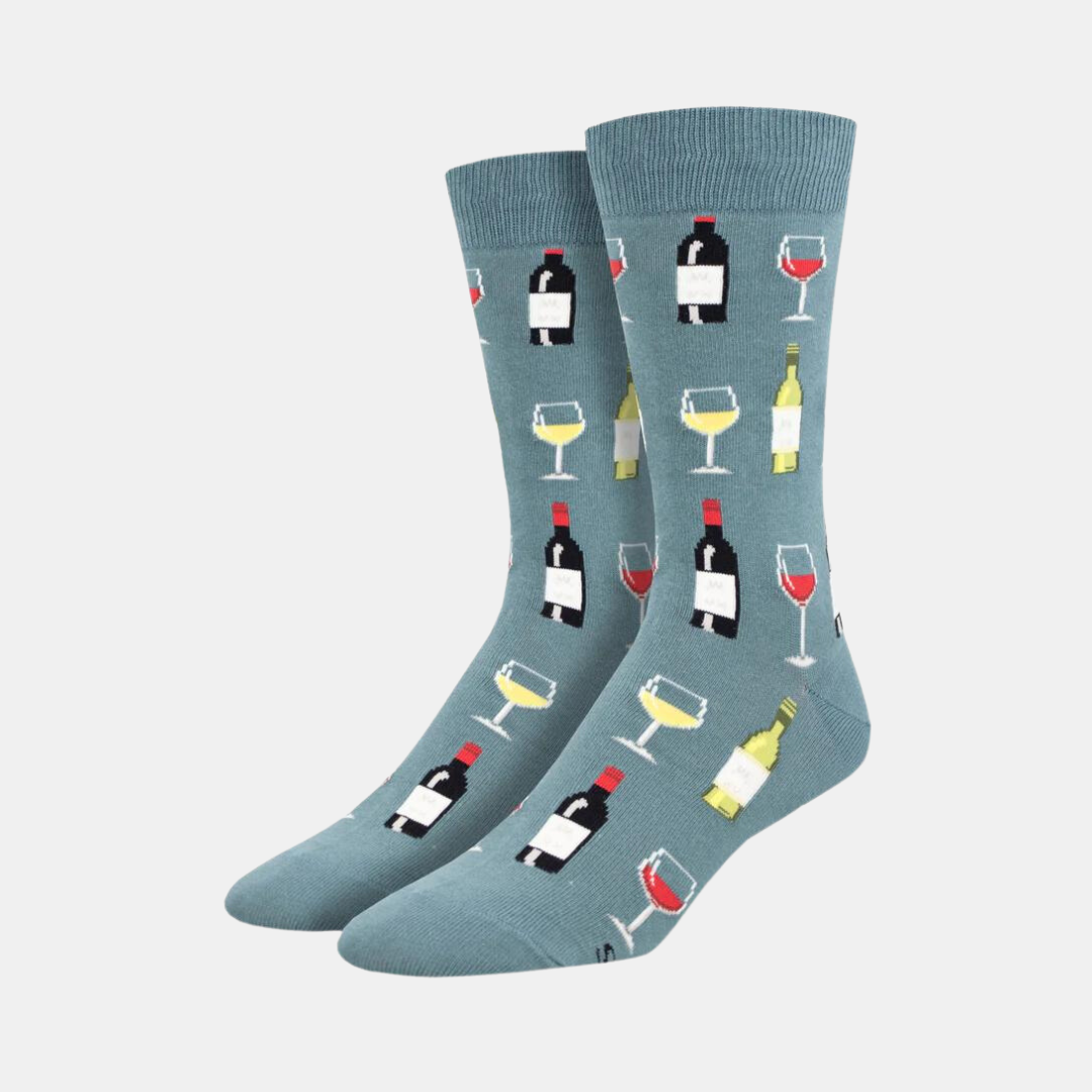 Socksmith | Men's Fine Wine Socks - Blue | Shut the Front Door