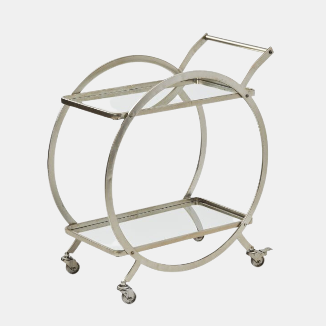 Amalfi | Walter Drinks Trolley - Silver | Shut the Front Door