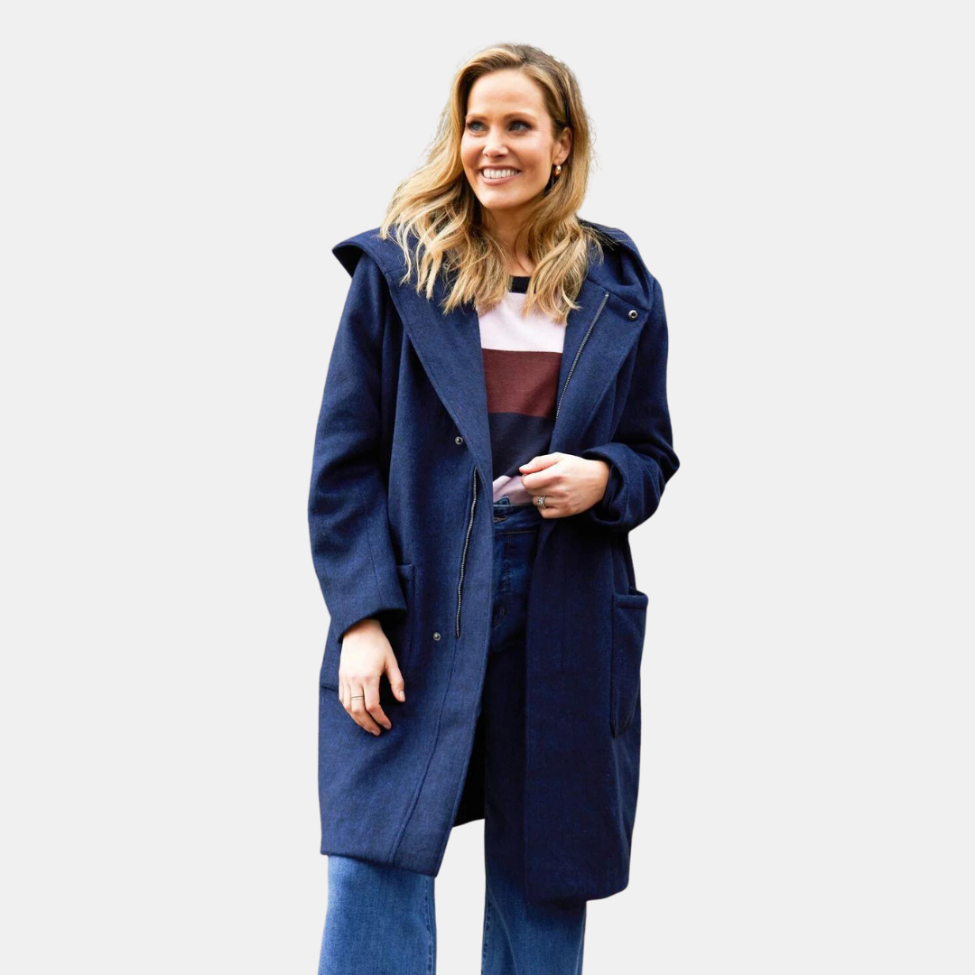 Elm Knitwear | Jordan Coat - Navy | Shut the Front Door