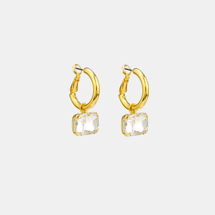 Tiger Tree | Earrings Evelyn Crystal Gold | Shut the Front Door