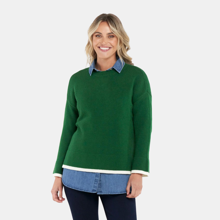 Betty Basics | Isobel Knit Jumper - Clover Green | Shut the Front Door