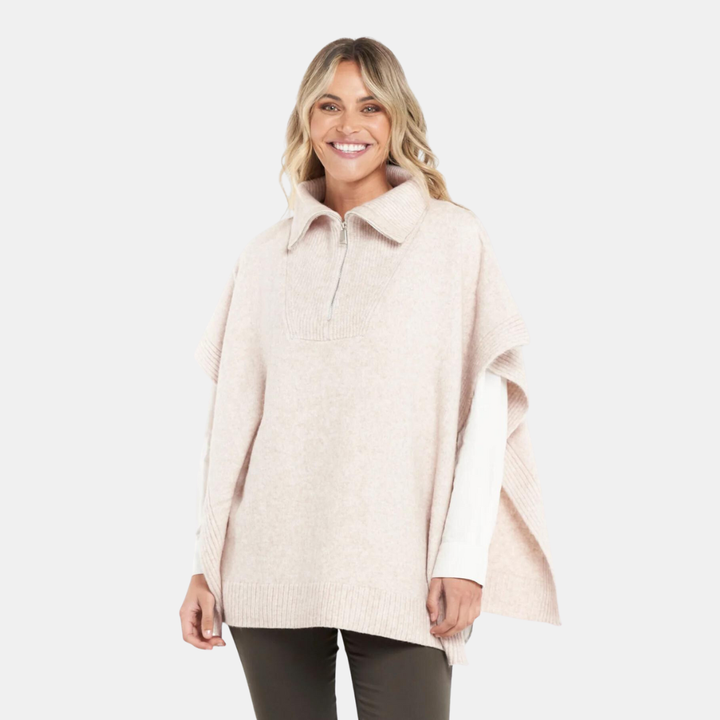 Betty Basics | Soho Zip Cape - Cream | Shut the Front Door