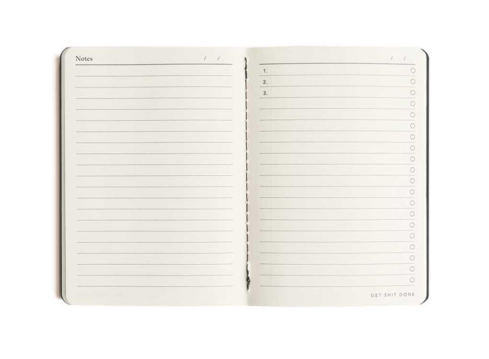 Mi Goals | Get Shit Done Notebook A6 - Classic Blue | Shut the Front Door