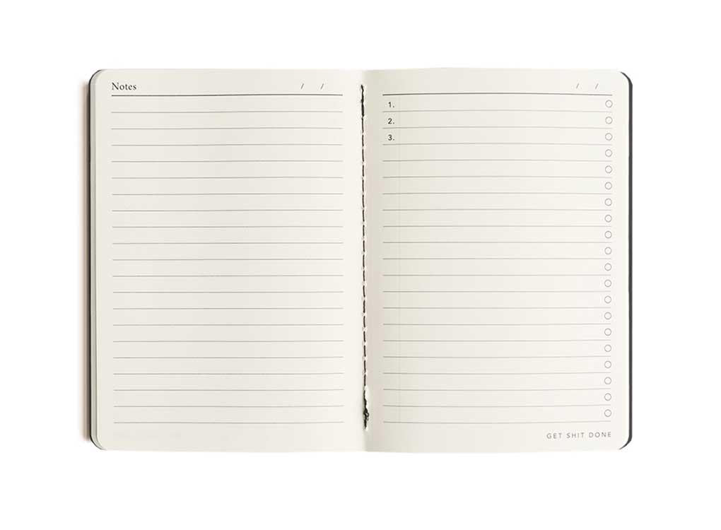 Mi Goals | Get Shit Done Notebook A6 - Classic Blue | Shut the Front Door