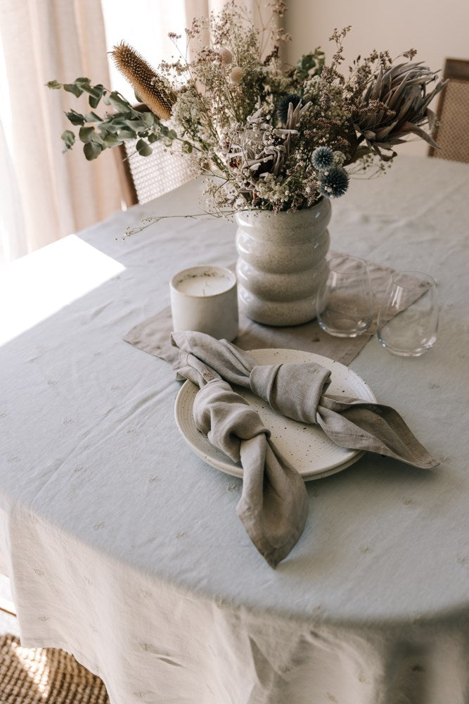 Raine & Humble | Mason Bee Linen Placemat - Stone | Shut the Front Door