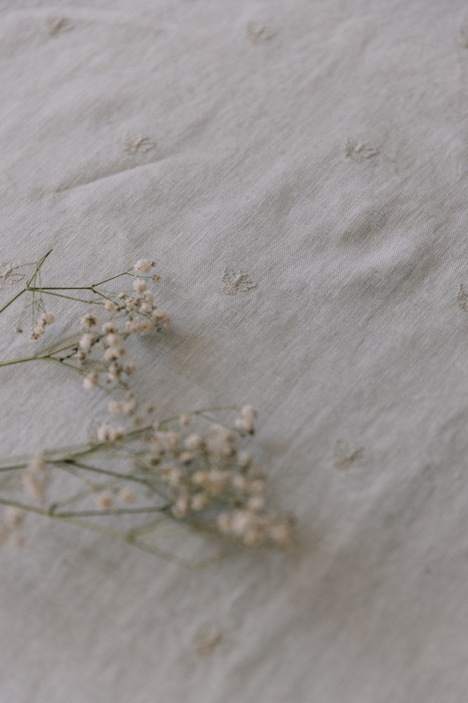 Raine & Humble | Mason Bee Linen Tablecloth - Sky Grey | Shut the Front Door