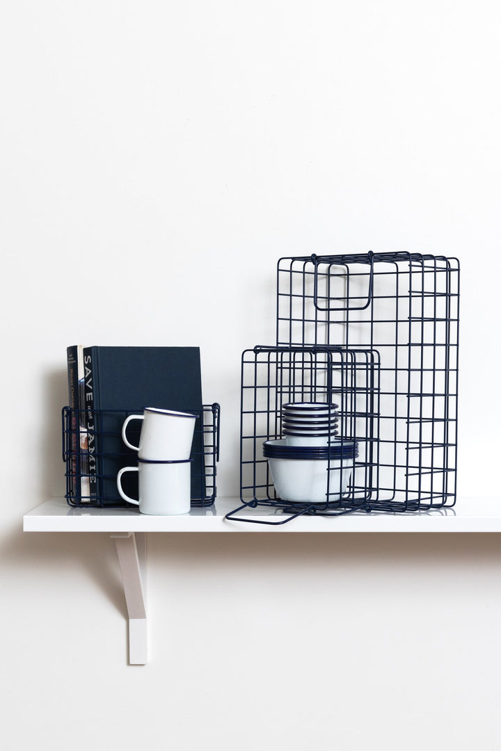 Mustard | Basket Large - Navy | Shut the Front Door