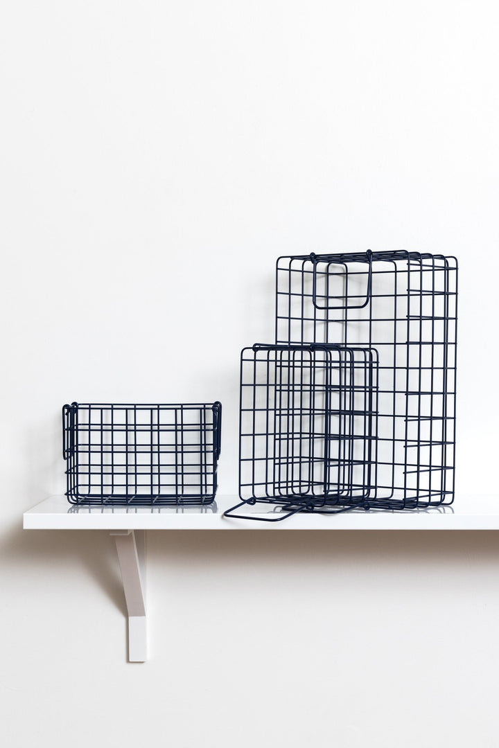 Mustard | Basket Large - Navy | Shut the Front Door