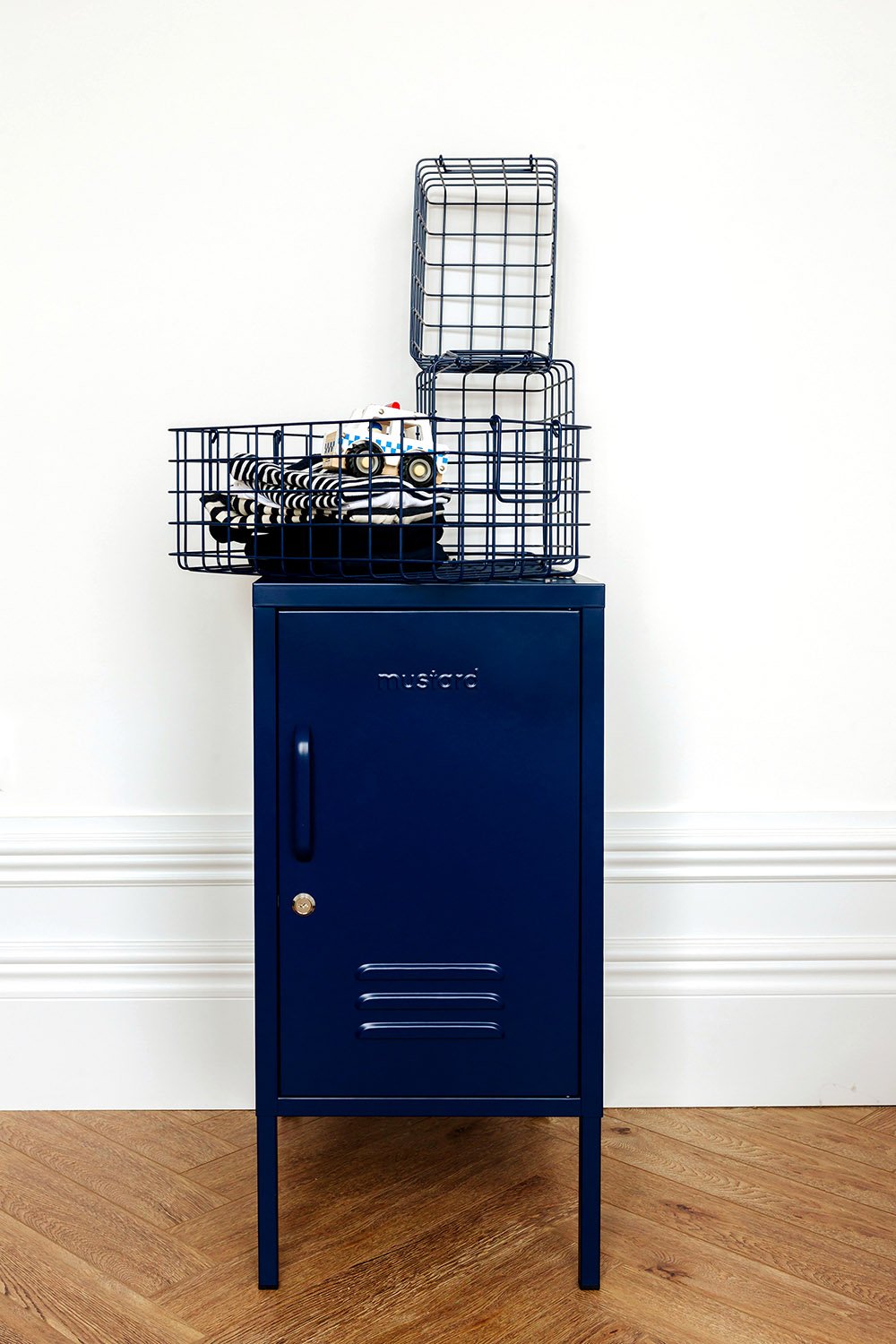 Mustard | Basket Large - Navy | Shut the Front Door