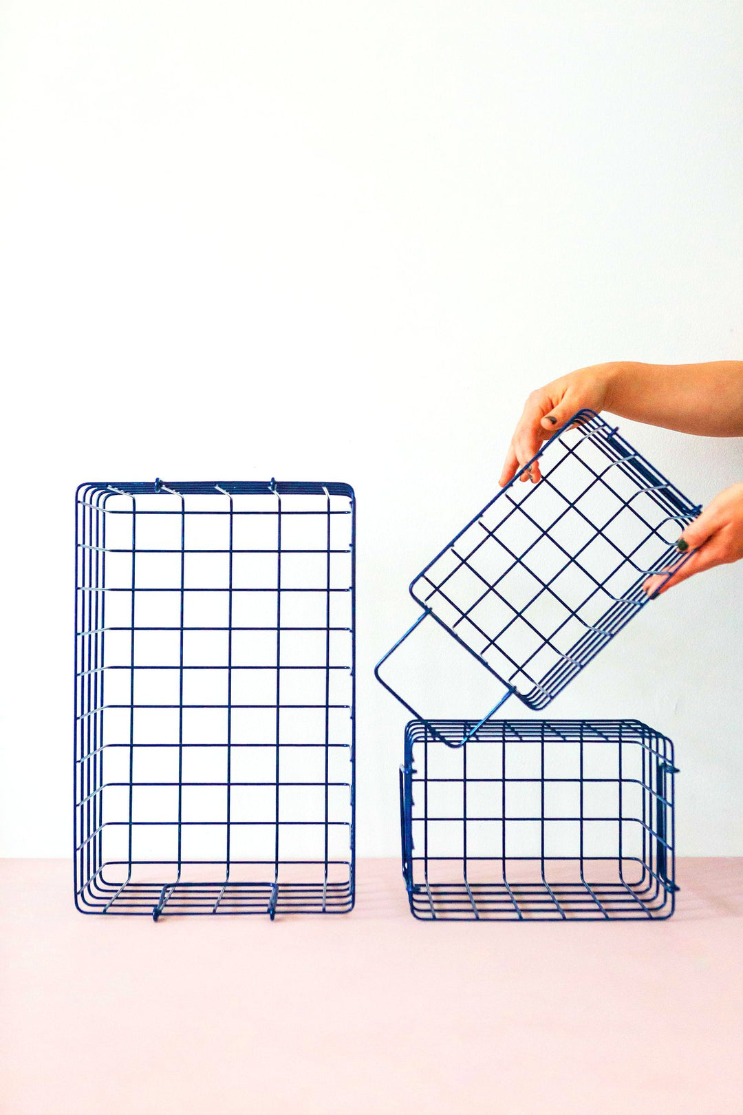 Mustard | Basket Large - Navy | Shut the Front Door