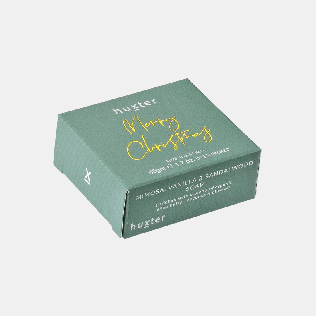 Huxter | Mini Boxed Guest Soap Moss Green - Mimosa/Vanilla & S/wood | Shut the Front Door