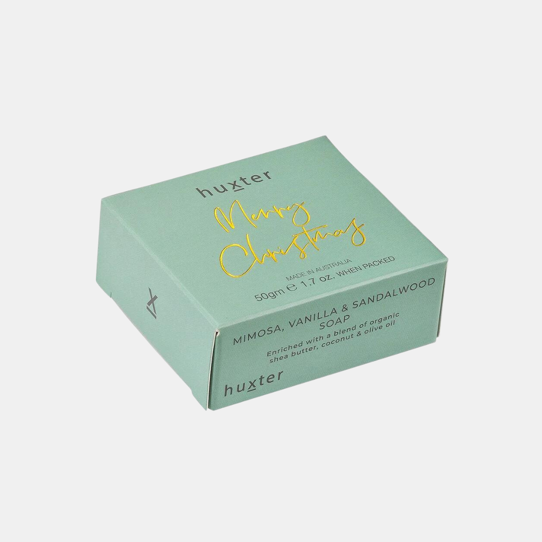 Huxter | Mini Boxed Guest Soap Pale Green - Mimosa/Vanilla & S/wood | Shut the Front Door
