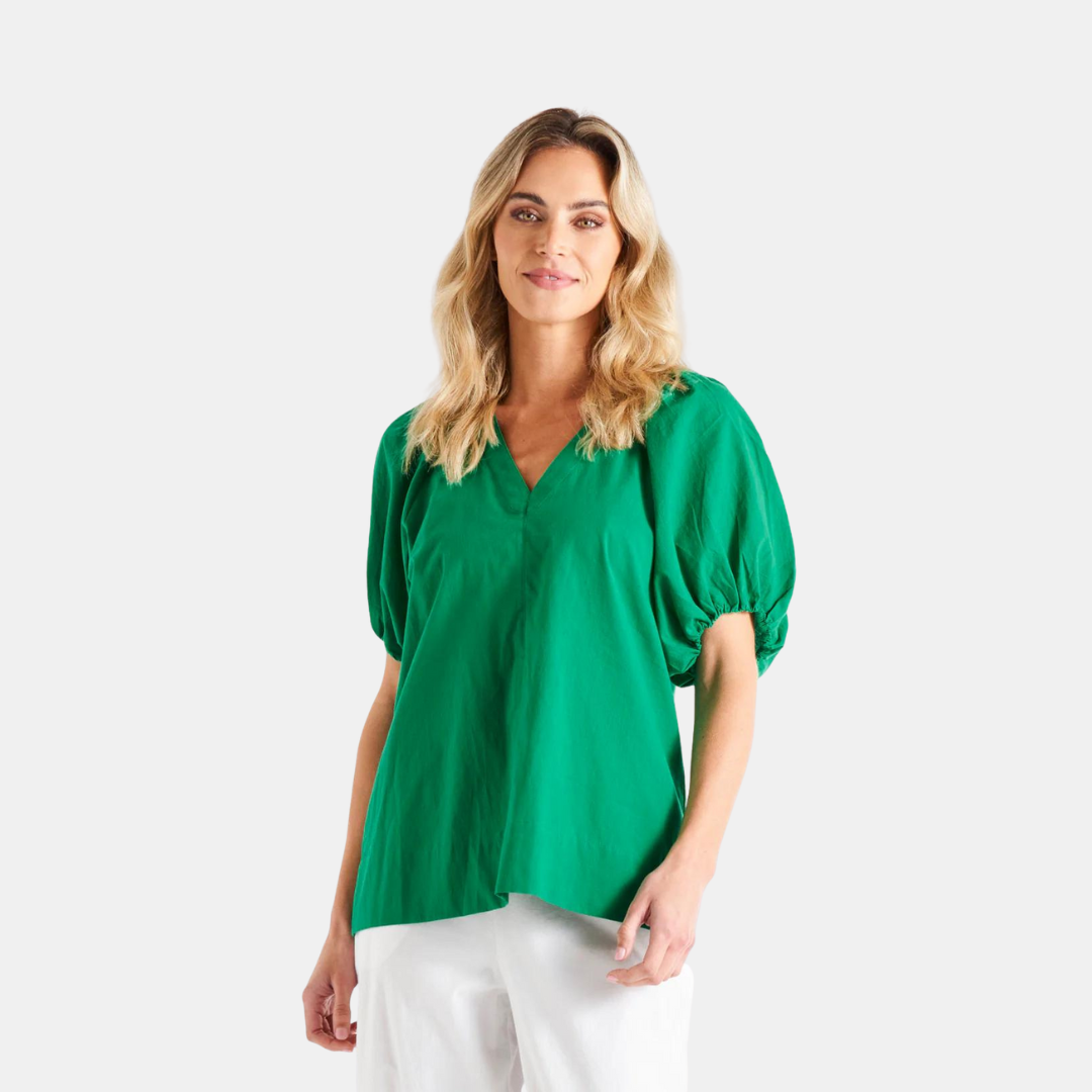 Betty Basics | Julliet Blouse - Holly Green | Shut the Front Door