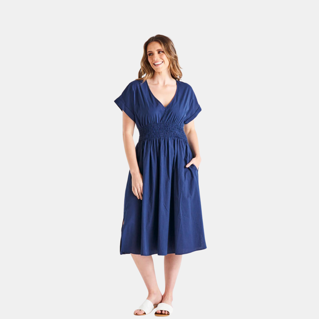 Betty Basics | Carrie Dress - Navy | Shut the Front Door