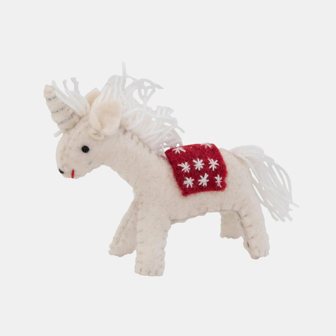 Pashom | Hanging Unicorn with Blanket Decoration - Red | Shut the Front Door