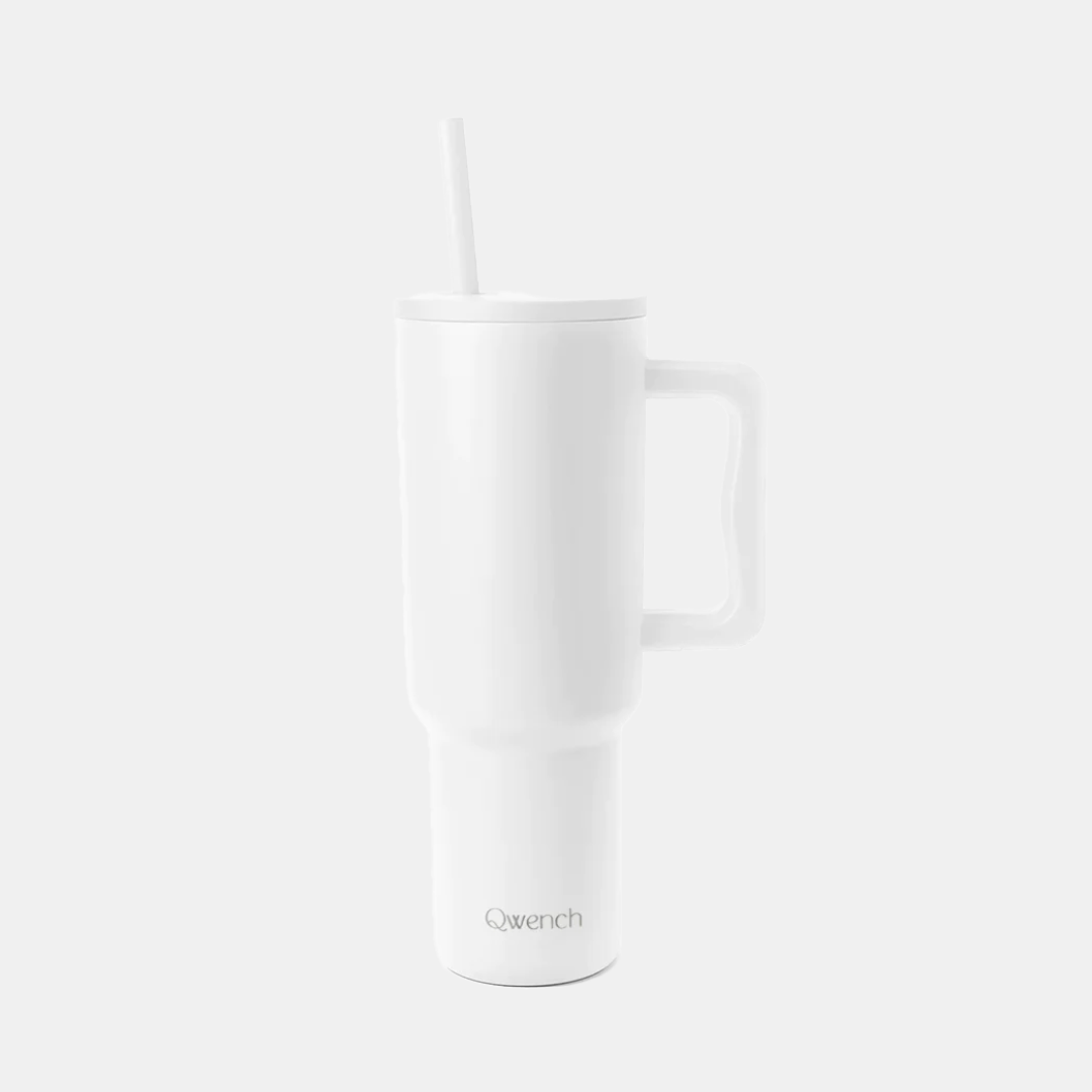 Qwest | Qwench Premium Insulated Tumbler 40oz w/straw - Pearl White | Shut the Front Door