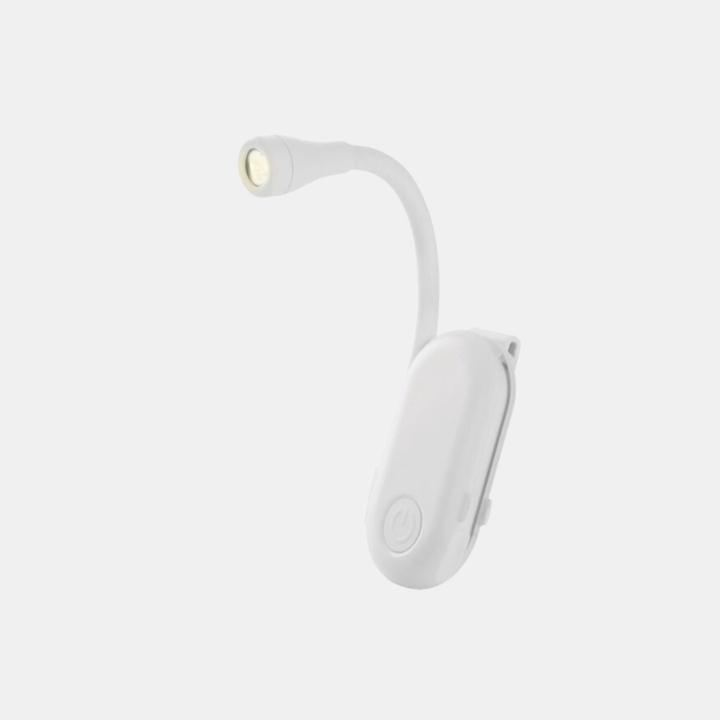 Mavericks | Rechargeable Clip On Book Light - White | Shut the Front Door
