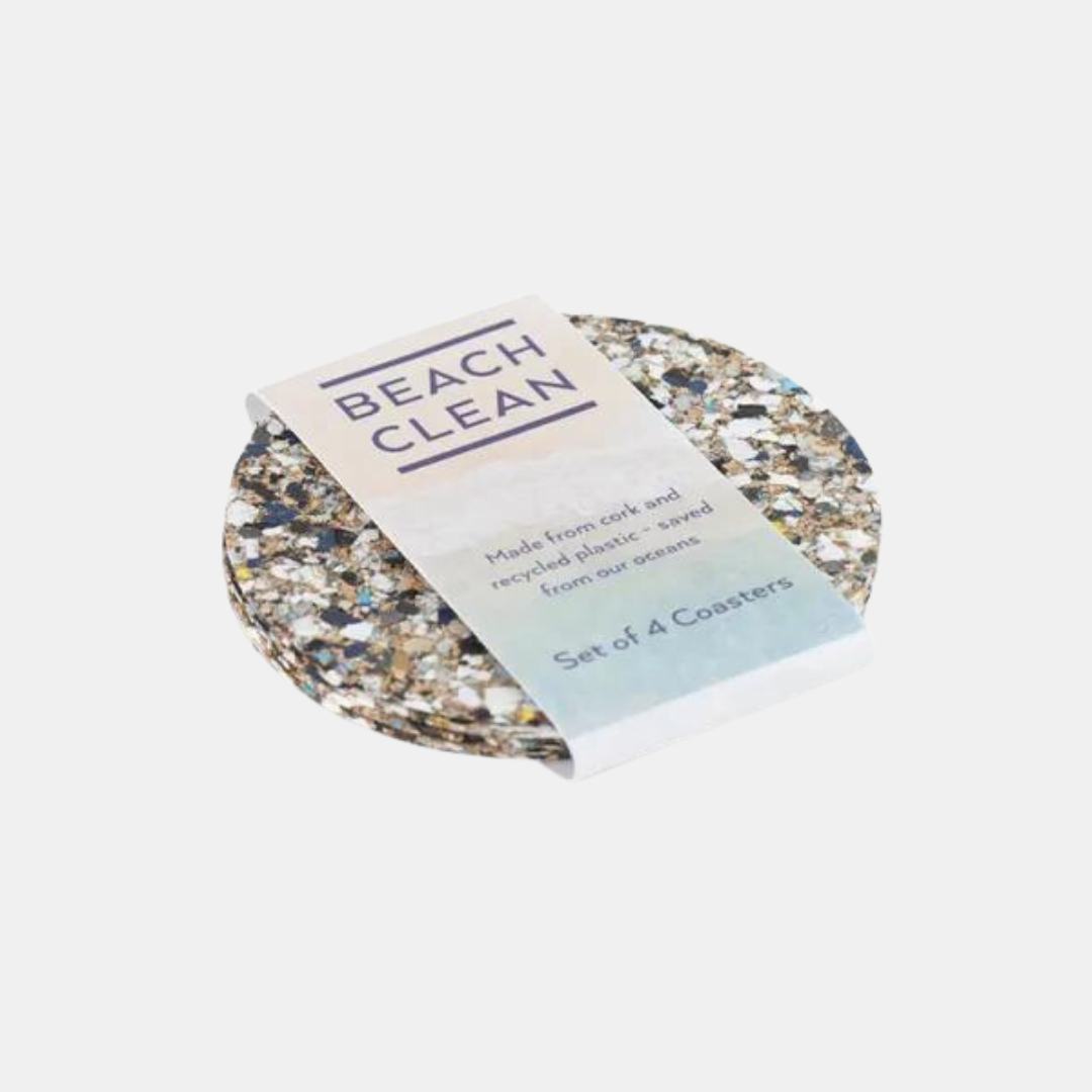 Liga | Beach Clean Round Coaster - Set 4 | Shut the Front Door
