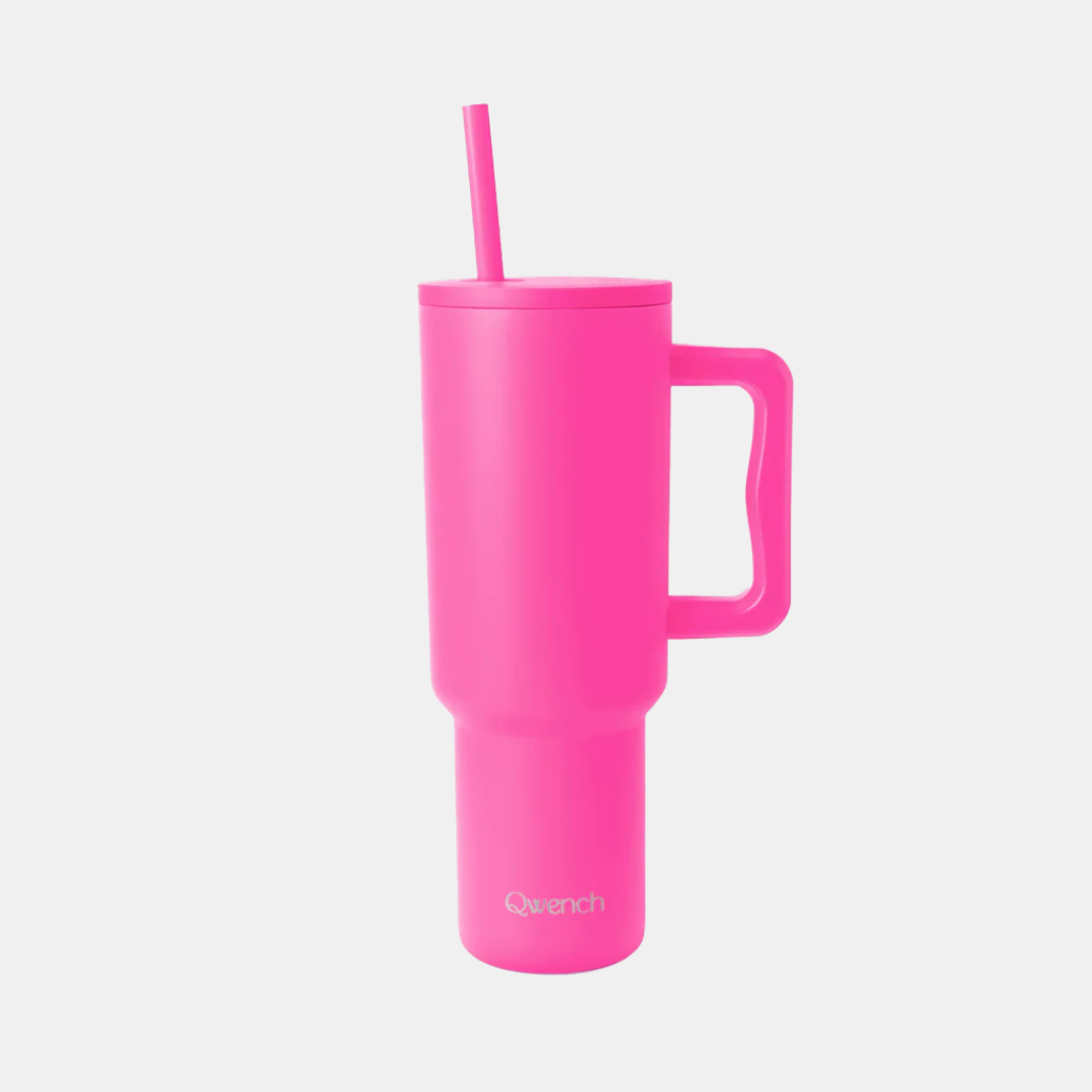 Qwest | Qwench Premium Insulated Tumbler 40oz w/straw - Raspberry | Shut the Front Door