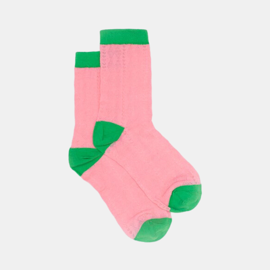 Antler NZ | Pink & Green Netting Sock | Shut the Front Door