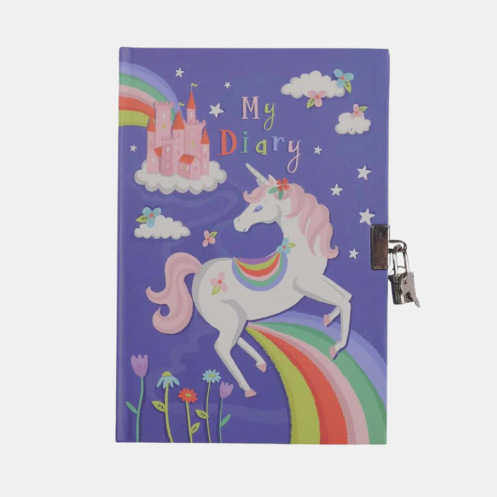 Tiger Tribe | Lockable Diary - Unicorn Rainbow | Shut the Front Door