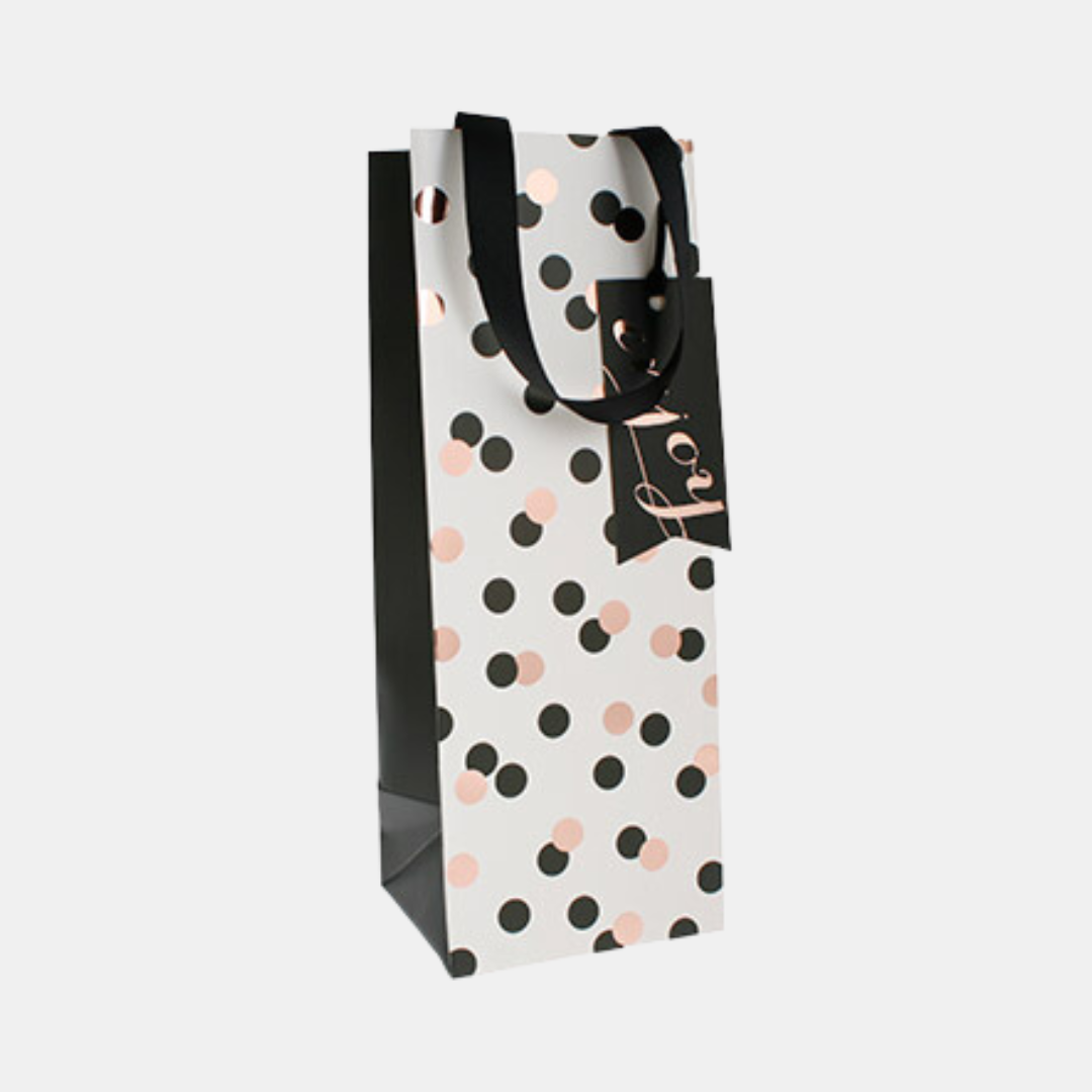 hiPP | Gift Bag Bottle - Confetti Black/Gold | Shut the Front Door