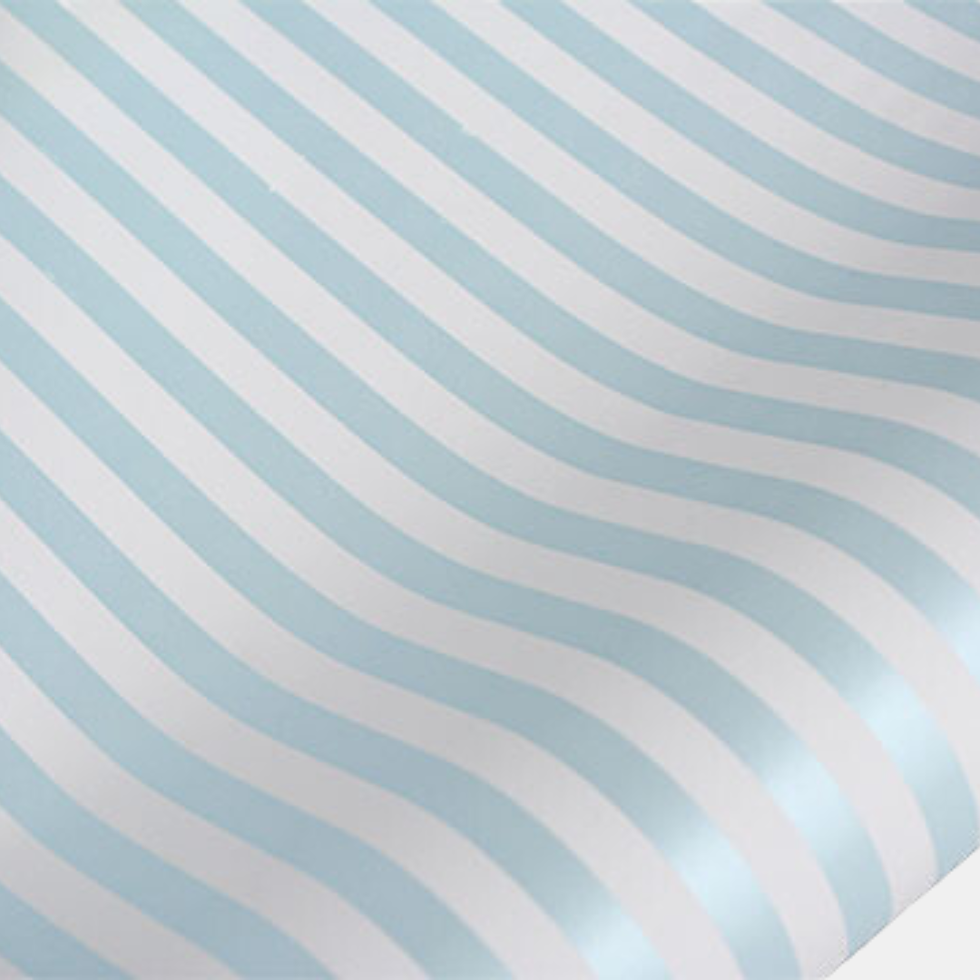 hiPP | Rollwrap Pearlised Stripe Blue/White | Shut the Front Door