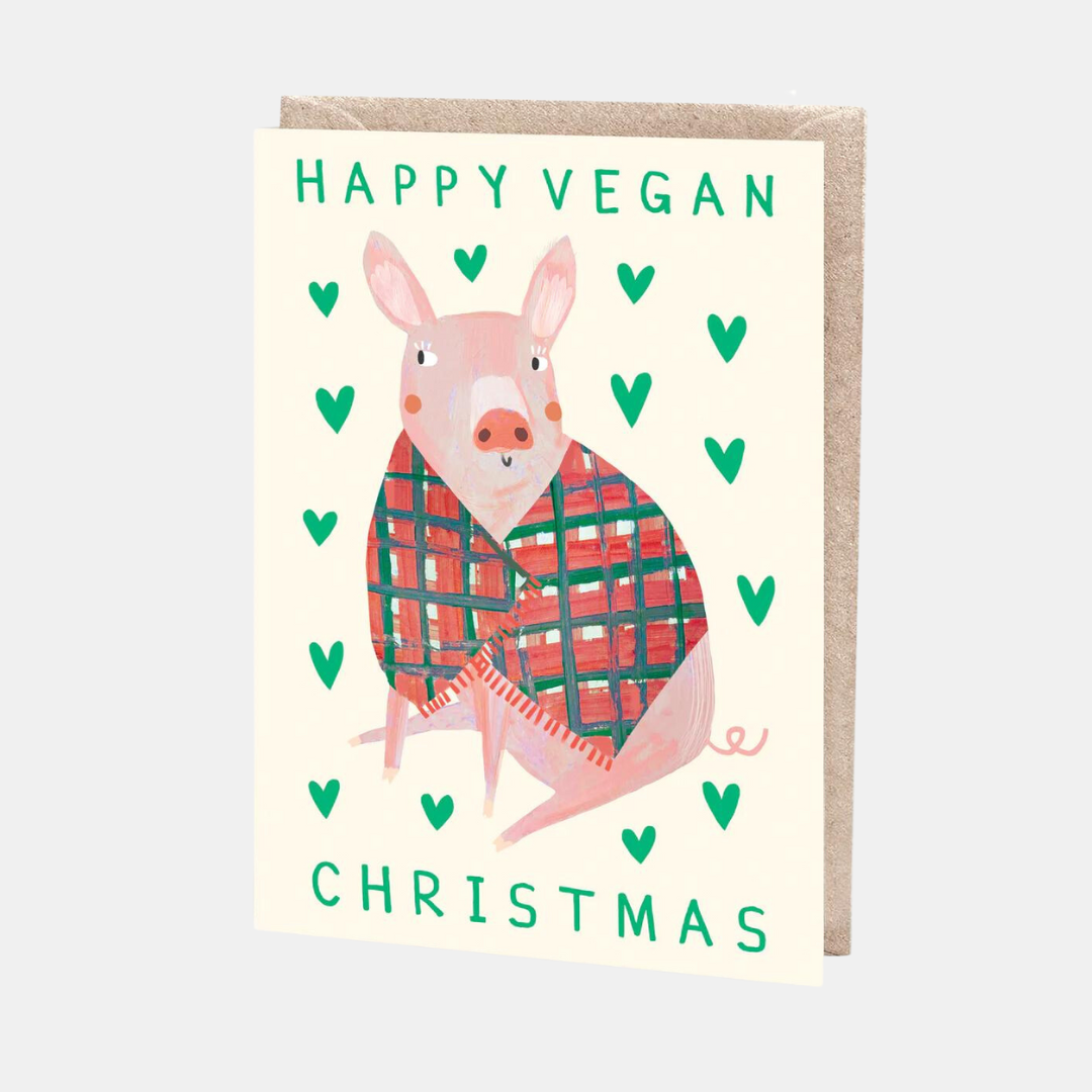 Jolly Awesome | Christmas Card Happy Vegan Christmas | Shut the Front Door