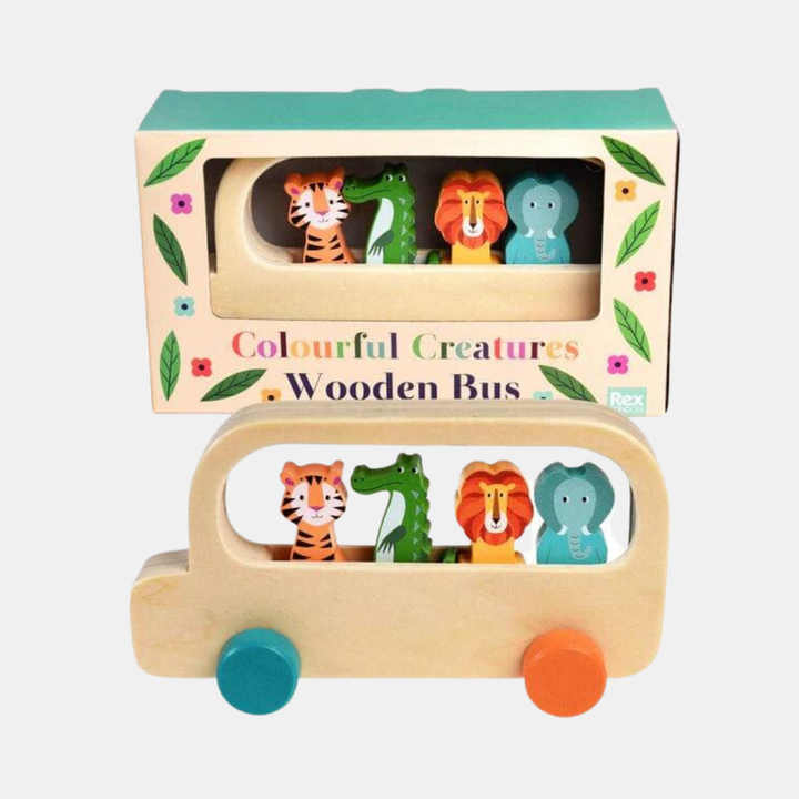 Rex London | Colourful Creatures Wooden Bus | Shut the Front Door