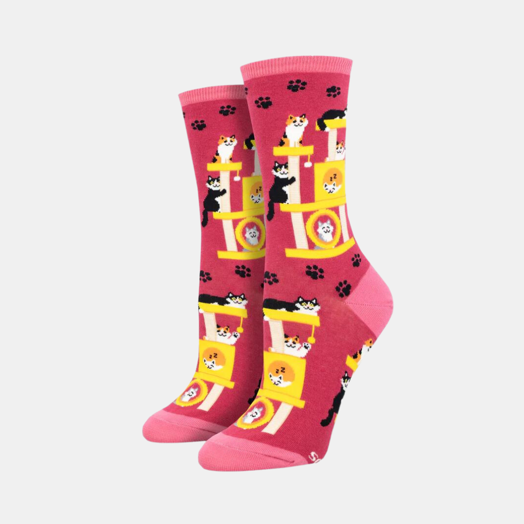 Socksmith | Women's Socks Cool Cats Club - Pink | Shut the Front Door
