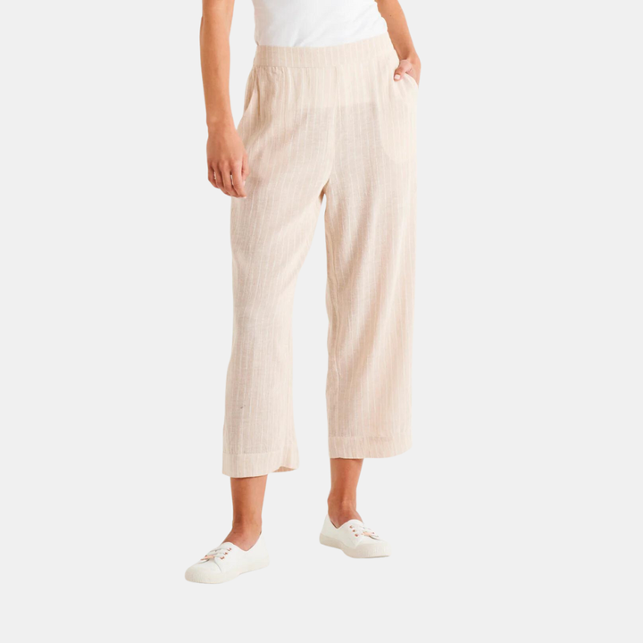 Betty Basics | Parker Pant - Natural Stripe | Shut the Front Door