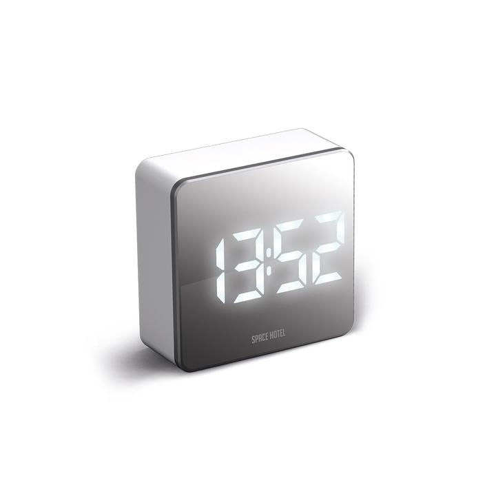 Space Hotel | Orbatron Alarm Clock White - White LED | Shut the Front Door