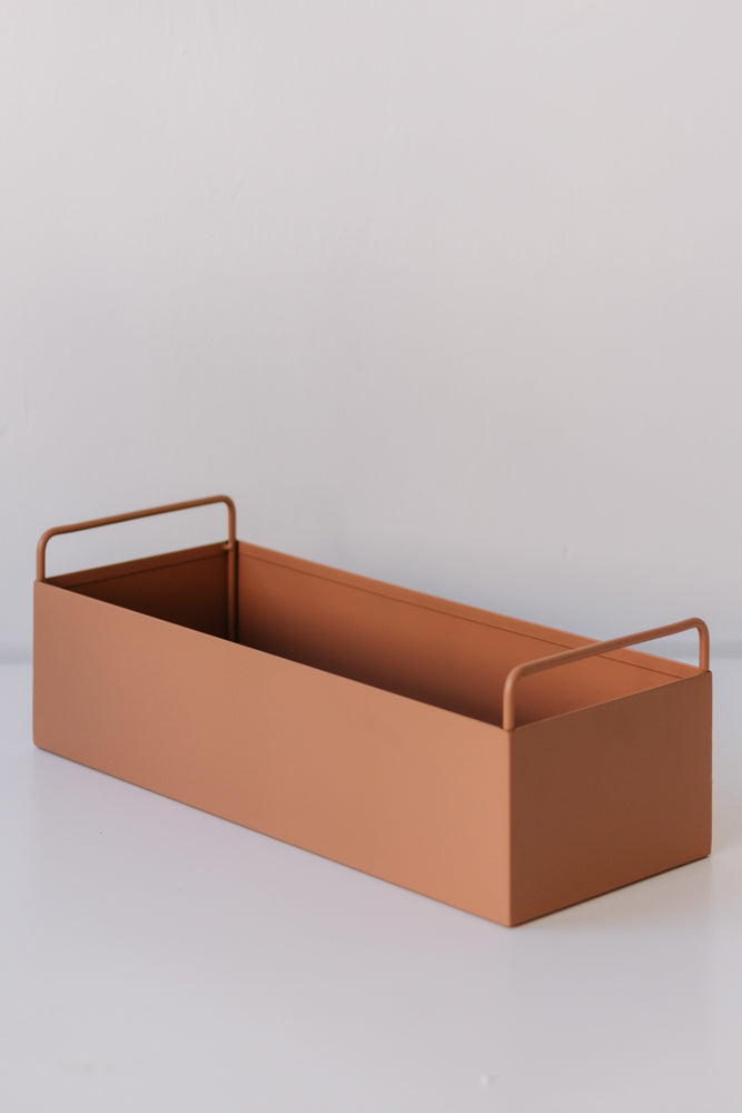 Garcia | Metal Planter Box - Terracotta | Shut the Front Door