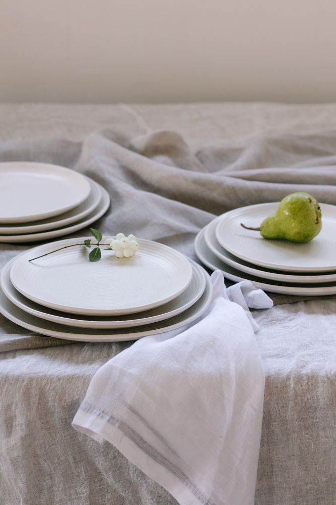 Garcia | Handmade Ceramic Dinner Plate 25.5cm - Cream | Shut the Front Door