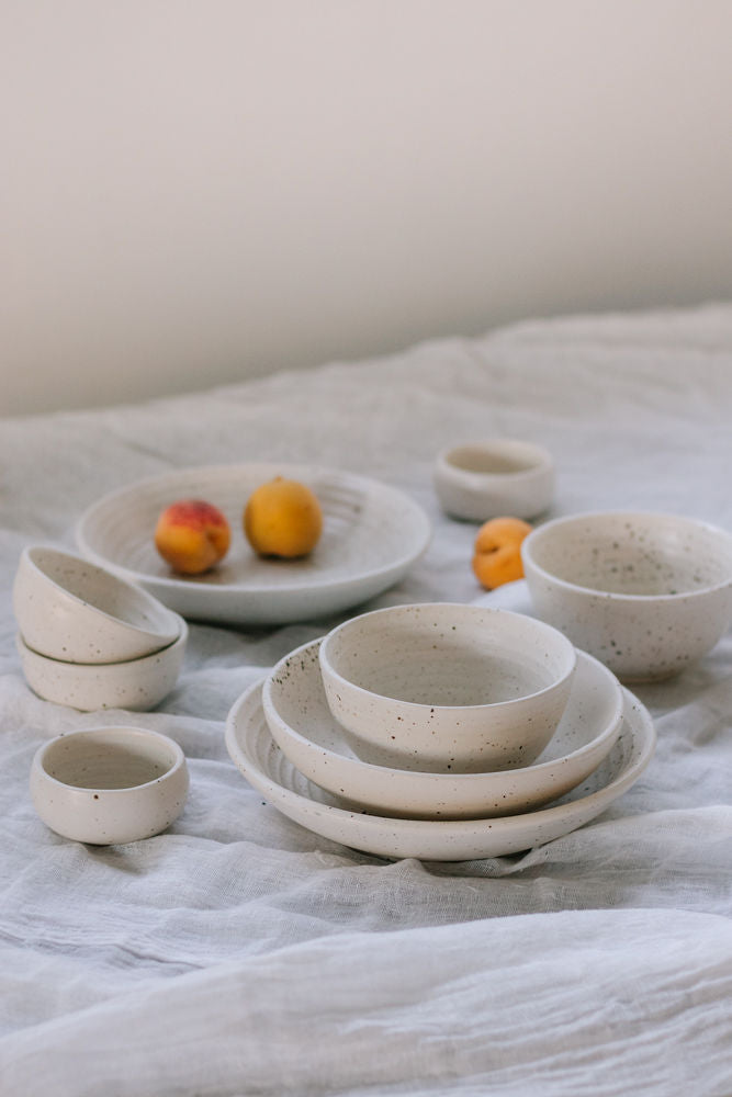 Garcia | Handmade Ceramic Small Deep Dish Bowl 14cm - Speckle | Shut the Front Door