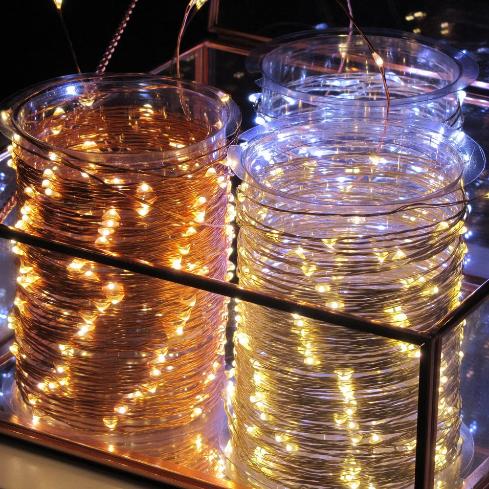 Stellar Haus | 200 LED Seed Light String Silver Warm White Plug 20m | Shut the Front Door