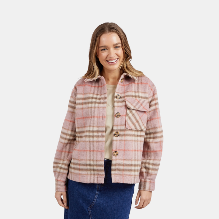 Foxwood | Frankie Check Jacket - Pink | Shut the Front Door