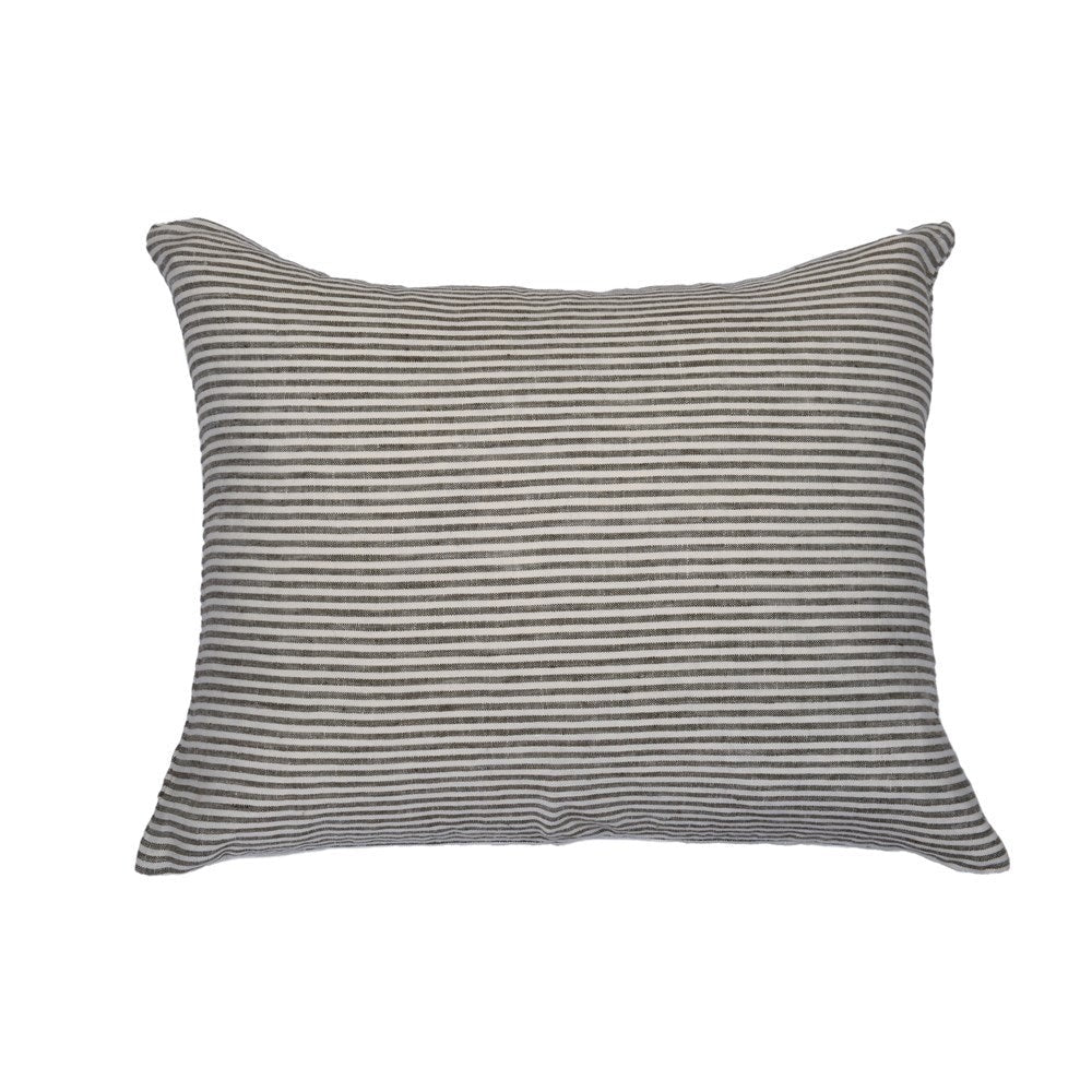 Raine & Humble | Linen Stripe Cushion 50x40cm - Olive | Shut the Front Door