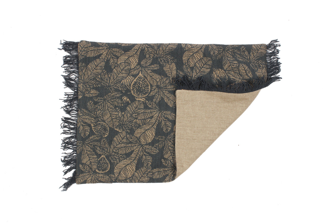 Raine & Humble | Fig Tree Placemat S/4 - Dark Slate | Shut the Front Door