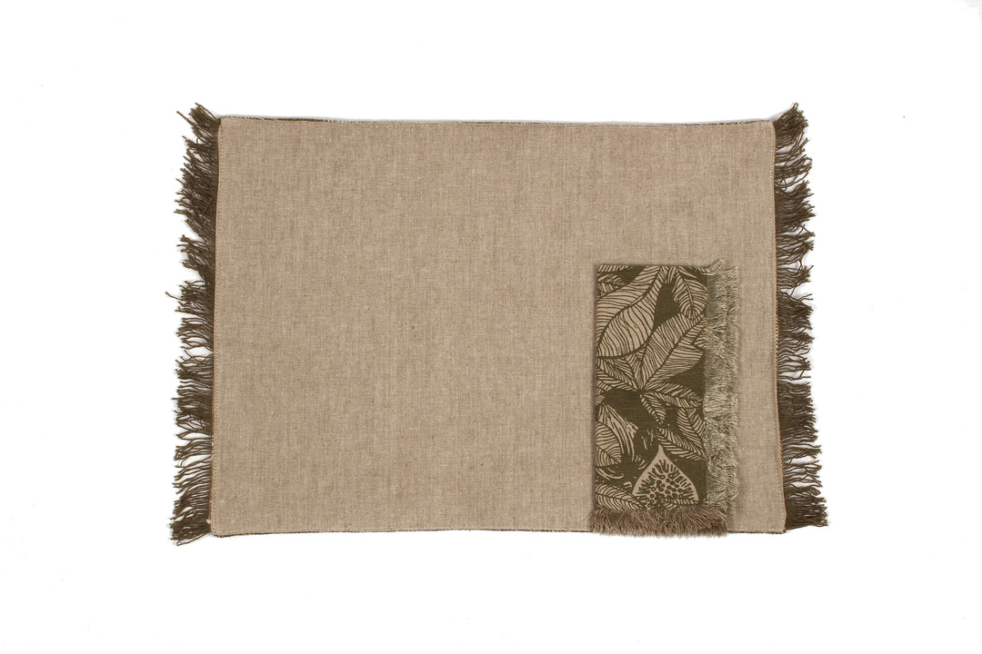Raine & Humble | Fig Tree Placemat S/4 - Burnt Olive | Shut the Front Door