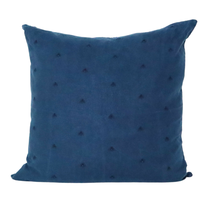 Raine & Humble | Mason Bee Linen Cushion 45cm - Navy | Shut the Front Door