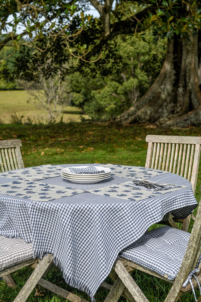 Raine & Humble | Gingham Tablecloth - Blueberry | Shut the Front Door