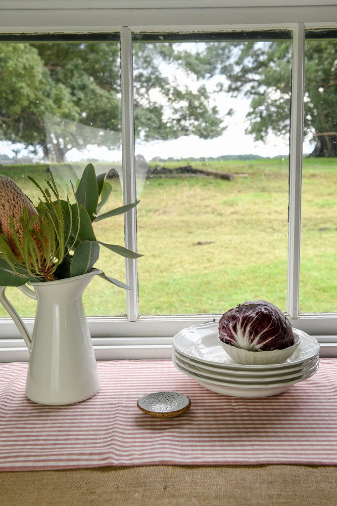 Raine & Humble | Gingham Table Runner - Fig | Shut the Front Door