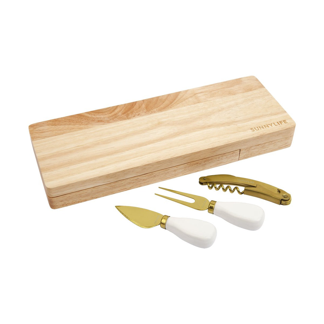 Sunnylife | Travel Cheese Set - Natural | Shut the Front Door