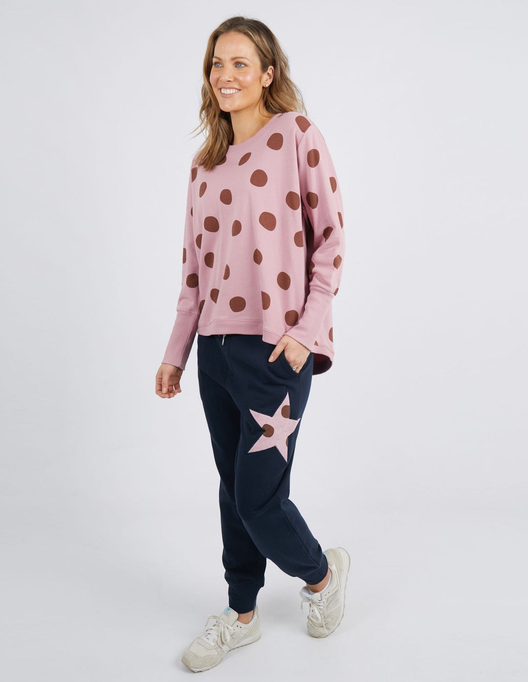 Elm Knitwear | Connect The Dots Crew - Dusty Pink | Shut the Front Door