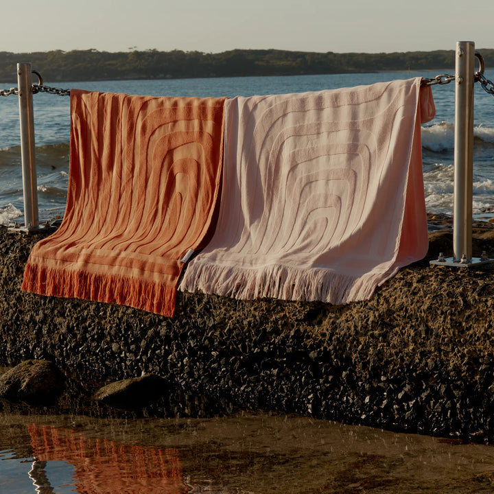 Sunnylife | Luxe Towel - Surf Salmon | Shut the Front Door