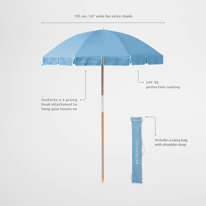 Sunnylife | Beach Umbrella - Classic Blue | Shut the Front Door