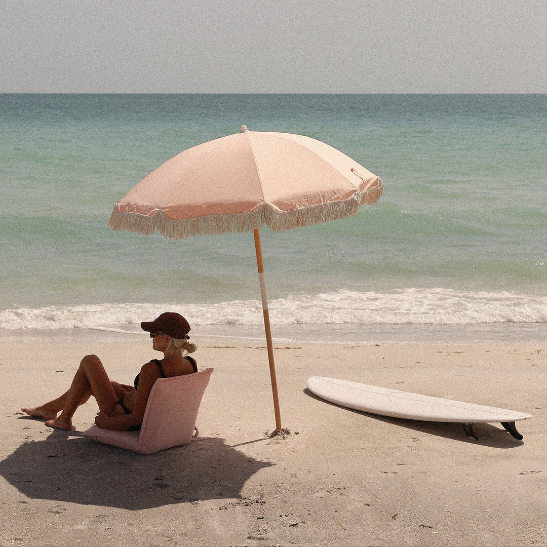 Sunnylife | Luxe Beach Umbrella - Salmon | Shut the Front Door